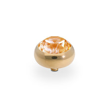 Load image into Gallery viewer, QUDO INTERCHANGEABLE SESTO TOP 10MM - MANGO IGNITE CRYSTAL - GOLD PLATED
