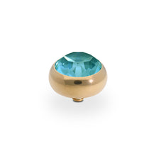 Load image into Gallery viewer, QUDO INTERCHANGEABLE SESTO TOP 10MM - CRYSTAL PINE IGNITE - GOLD PLATED
