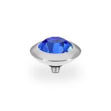 Load image into Gallery viewer, QUDO INTERCHANGEABLE TONDO TOP 13MM - SAPPHIRE CRYSTAL - STAINLESS STEEL
