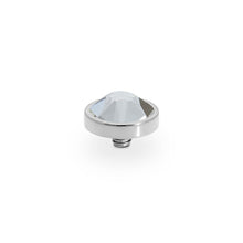 Load image into Gallery viewer, QUDO INTERCHANGEABLE CANINO TOP 9MM - CRYSTAL - STAINLESS STEEL
