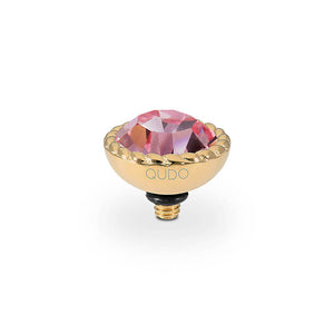 QUDO INTERCHANGEABLE BOCCONI TOP 11MM - LIGHT ROSE - GOLD PLATED