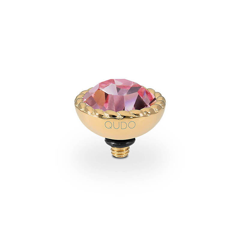 QUDO INTERCHANGEABLE BOCCONI TOP 11MM - LIGHT ROSE - GOLD PLATED