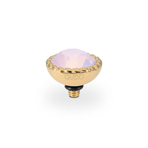 QUDO INTERCHANGEABLE BOCCONI TOP 11MM - ROSE OPAL - GOLD PLATED