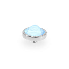 Load image into Gallery viewer, QUDO INTERCHANGEABLE BOCCONI FLAT TOP 9MM - CRYSTAL SKY IGNITE - STAINLESS STEEL
