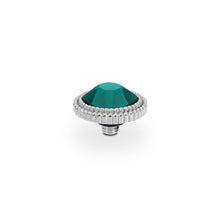 Load image into Gallery viewer, QUDO INTERCHANGEABLE FABERO FLAT TOP 10MM - EMERALD CRYSTAL - STAINLESS STEEL
