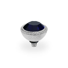 Load image into Gallery viewer, QUDO INTERCHANGEABLE FABERO TOP 11MM - DARK INDIGO CRYSTAL - STAINLESS STEEL
