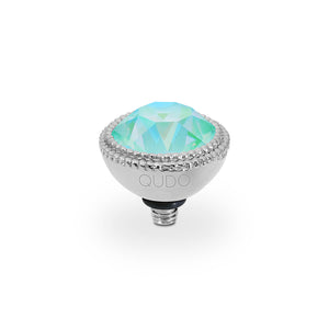 QUDO INTERCHANGEABLE FABERO TOP 11MM - SILKY SAGE DELITE CRYSTAL - STAINLESS STEEL
