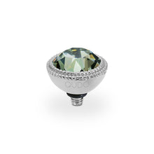 Load image into Gallery viewer, QUDO INTERCHANGEABLE FABERO TOP 11MM - BLACK DIAMOND CRYSTAL - STAINLESS STEEL
