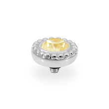 Load image into Gallery viewer, QUDO INTERCHANGEABLE GHIARE TOP 11MM - DARK JONQUIL CRYSTAL - STAINLESS STEEL
