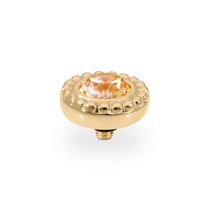 QUDO INTERCHANGEABLE GHIARE TOP 11MM - MANGO IGNITE CRYSTAL - GOLD PLATED
