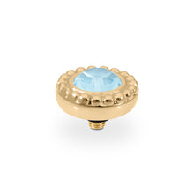Load image into Gallery viewer, QUDO INTERCHANGEABLE GHIARE TOP 11MM - CRYSTAL SKY IGNITE - GOLD PLATED
