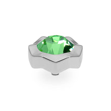 Load image into Gallery viewer, QUDO INTERCHANGEABLE NEMOLI TOP 13MM - PERIDOT CRYSTAL - STAINLESS STEEL
