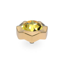 Load image into Gallery viewer, QUDO INTERCHANGEABLE NEMOLI TOP 13MM - LT TOPAZ CRYSTAL - GOLD PLATED
