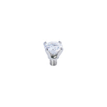 Load image into Gallery viewer, QUDO INTERCHANGEABLE AREZZO TOP 4MM - CRYSTAL - STAINLESS STEEL
