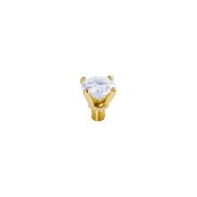 Load image into Gallery viewer, QUDO INTERCHANGEABLE AREZZO TOP 4MM - CRYSTAL - GOLD PLATED
