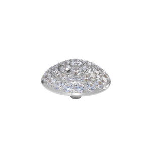 QUDO INTERCHANGEABLE PORTO CERVO TOP 13MM - CRYSTAL - STAINLESS STEEL