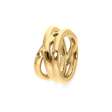 Load image into Gallery viewer, QUDO INTERCHANGEABLE BASE RING SAN MARINO - GOLD PLATED
