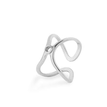 Load image into Gallery viewer, QUDO INTERCHANGEABLE BASE RING ONDA ADJUSTABLE - STAINLESS STEEL
