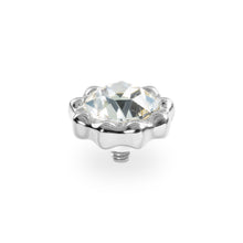 Load image into Gallery viewer, QUDO INTERCHANGEABLE ORGANICO TOP 12MM - CRYSTAL - STAINLESS STEEL
