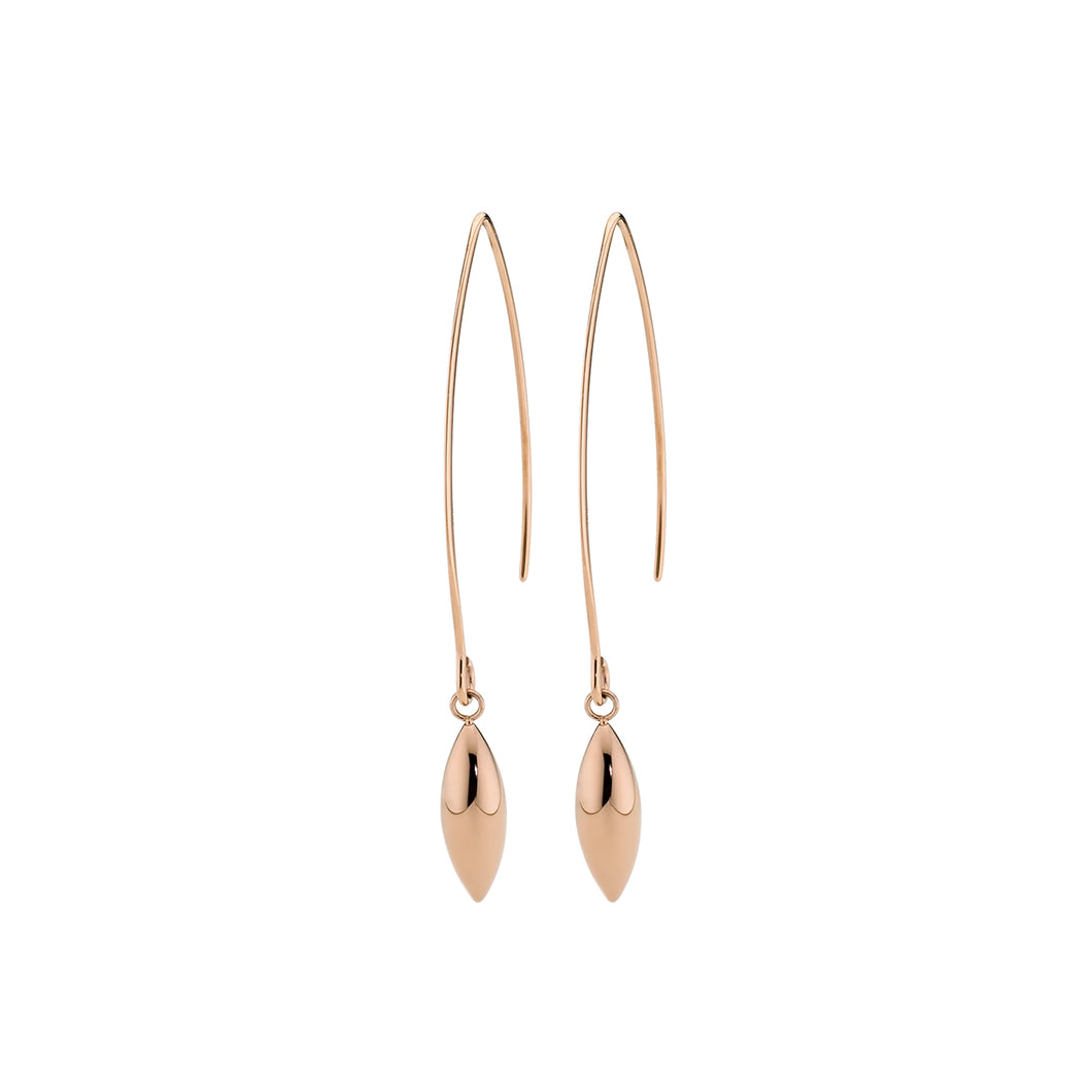 QUDO EARRINGS - FOLIGNO - ROSE GOLD PLATED S/STEEL