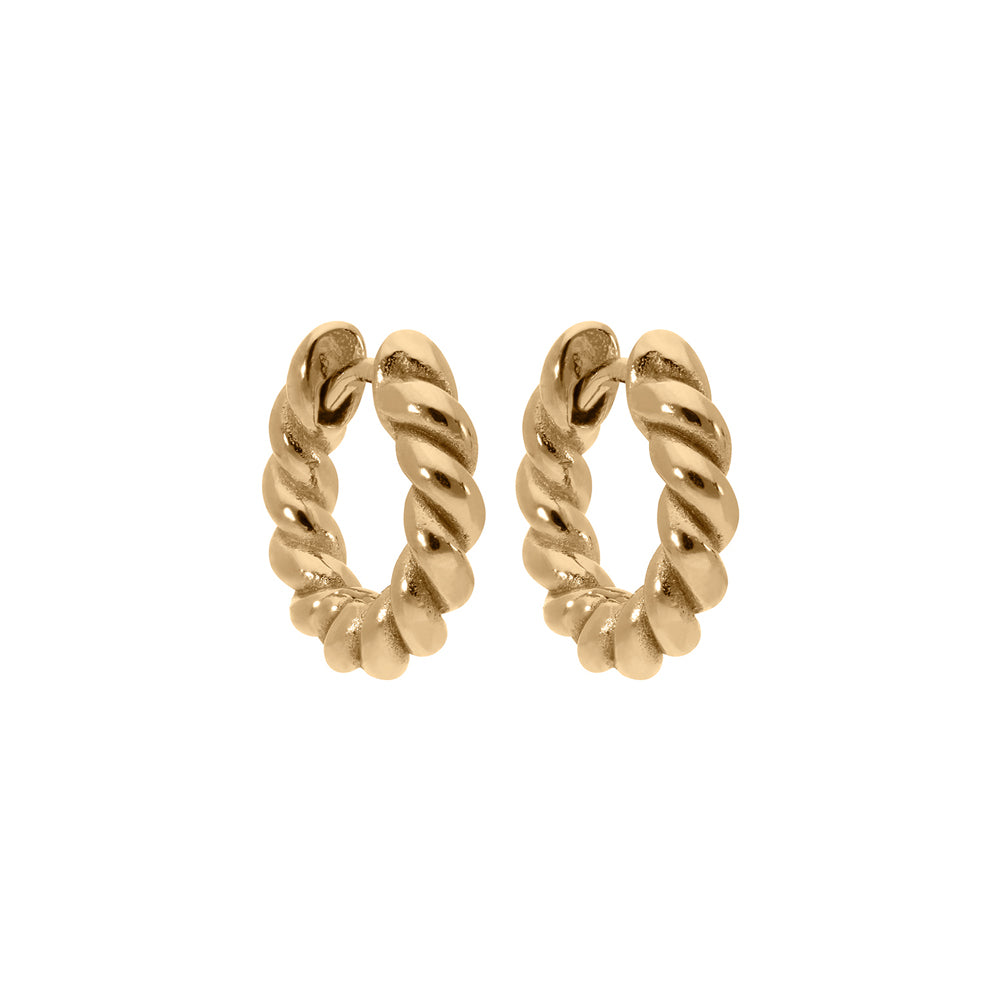 QUDO INTERCHANGEABLE HOOPS - CANETRA - GOLD PLATED