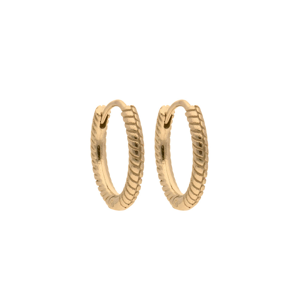 QUDO INTERCHANGEABLE HOOPS - PEROSA - GOLD PLATED