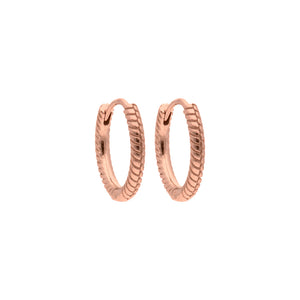 QUDO INTERCHANGEABLE HOOPS - PEROSA - ROSE GOLD PLATED