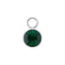 Load image into Gallery viewer, QUDO INTERCHANGEABLE BOTTONE CHARM - EMERALD - STAINLESS STEEL
