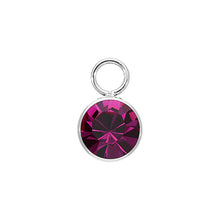 Load image into Gallery viewer, QUDO INTERCHANGEABLE BOTTONE CHARM - FUCHSIA - STAINLESS STEEL
