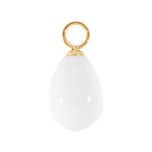 Load image into Gallery viewer, QUDO INTERCHANGEABLE COMINI CHARM - WHITE CERAMIC - GOLD PLATED

