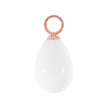 Load image into Gallery viewer, QUDO INTERCHANGEABLE COMINI CHARM - WHITE CERAMIC - ROSE GOLD PLATED
