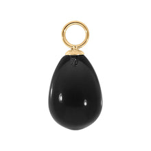Load image into Gallery viewer, QUDO INTERCHANGEABLE COMINI CHARM - JET BLACK GLASS - ROSE GOLD PLATED
