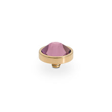 Load image into Gallery viewer, QUDO INTERCHANGEABLE CANINO TOP 9MM - IRIS CRYSTAL- GOLD PLATED
