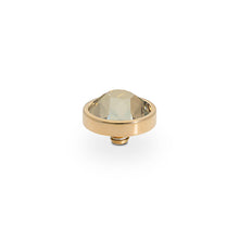 Load image into Gallery viewer, QUDO INTERCHANGEABLE CANINO TOP 9MM - GOLDEN SHADOW CRYSTAL- GOLD PLATED
