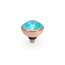 Load image into Gallery viewer, QUDO INTERCHANGEABLE BOTTONE TOP 10MM - LAGUNA DELITE EUROPEAN CRYSTAL - ROSE GOLD PLATED
