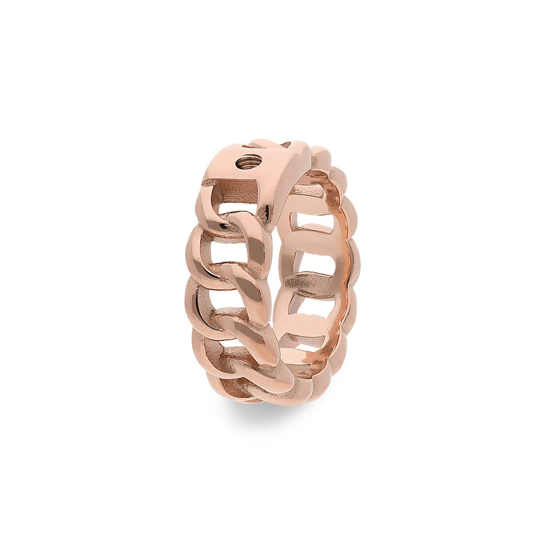 QUDO INTERCHANGEABLE BASE RING LIBERI - ROSE GOLD