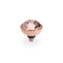 Load image into Gallery viewer, QUDO INTERCHANGEABLE BOTTONE TOP 10MM - VINTAGE ROSE CRYSTAL - ROSE GOLD PLATED
