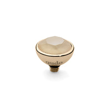 Load image into Gallery viewer, QUDO INTERCHANGEABLE BOTTONE TOP 10MM - IVORY CREAM EUROPEAN CRYSTAL - GOLD PLATED
