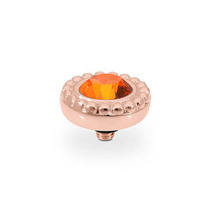 QUDO INTERCHANGEABLE GHIARE TOP 11MM - SUN CRYSTAL - ROSE GOLD PLATED
