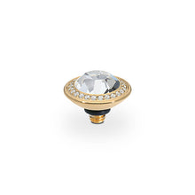 Load image into Gallery viewer, QUDO INTERCHANGEABLE TONDO DELUXE TOP 9MM - CRYSTAL - GOLD PLATED

