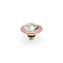 Load image into Gallery viewer, QUDO INTERCHANGEABLE TONDO DELUXE TOP 9MM - CRYSTAL - ROSE GOLD PLATED
