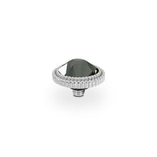 Load image into Gallery viewer, QUDO INTERCHANGEABLE FABERO FLAT TOP 10MM - BLACK DIAMOND CRYSTAL - STAINLESS STEEL
