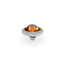 Load image into Gallery viewer, QUDO INTERCHANGEABLE FABERO FLAT TOP 10MM - SMOKED AMBER - STAINLESS STEEL
