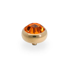 Load image into Gallery viewer, QUDO INTERCHANGEABLE SESTO TOP 10MM - SUN CRYSTAL - GOLD PLATED
