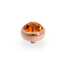Load image into Gallery viewer, QUDO INTERCHANGEABLE SESTO TOP 10MM - SUN CRYSTAL - ROSE GOLD PLATED
