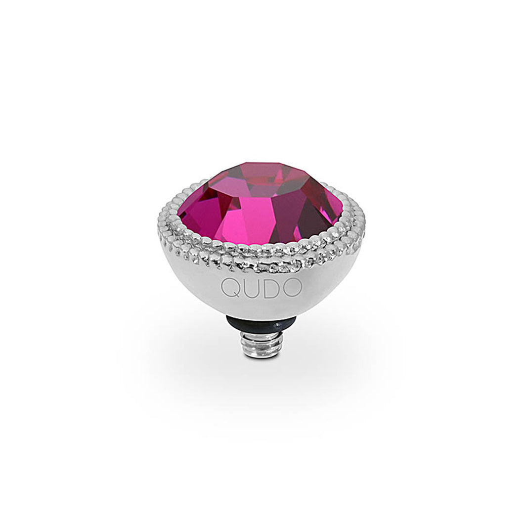 QUDO INTERCHANGEABLE FABERO TOP 11MM - FUCHSIA CRYSTAL - STAINLESS STEEL