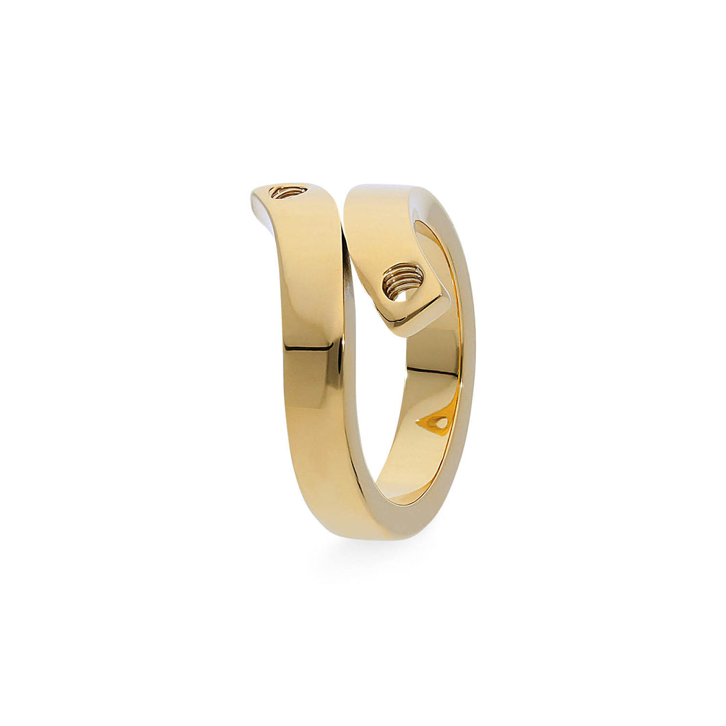 QUDO INTERCHANGEABLE BASE RING DUE - GOLD