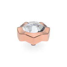 Load image into Gallery viewer, QUDO INTERCHANGEABLE NEMOLI TOP 13MM - CRYSTAL - ROSE GOLD PLATED
