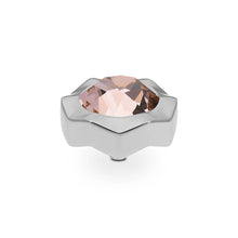 Load image into Gallery viewer, QUDO INTERCHANGEABLE NEMOLI TOP 13MM - VINTAGE ROSE CRYSTAL - STAINLESS STEEL
