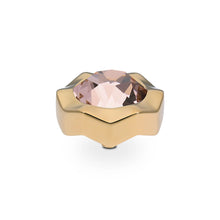 Load image into Gallery viewer, QUDO INTERCHANGEABLE NEMOLI TOP 13MM - VINTAGE ROSE CRYSTAL - GOLD PLATED
